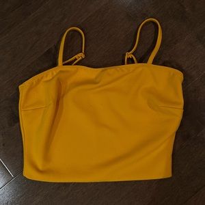 Yellow cropped T-shirt